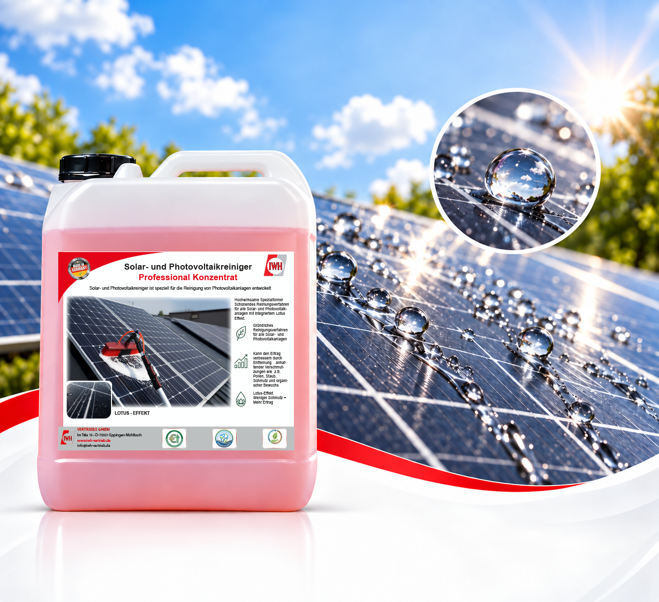Solar- und Photovoltaikreiniger "Konzentrat" 5 Liter