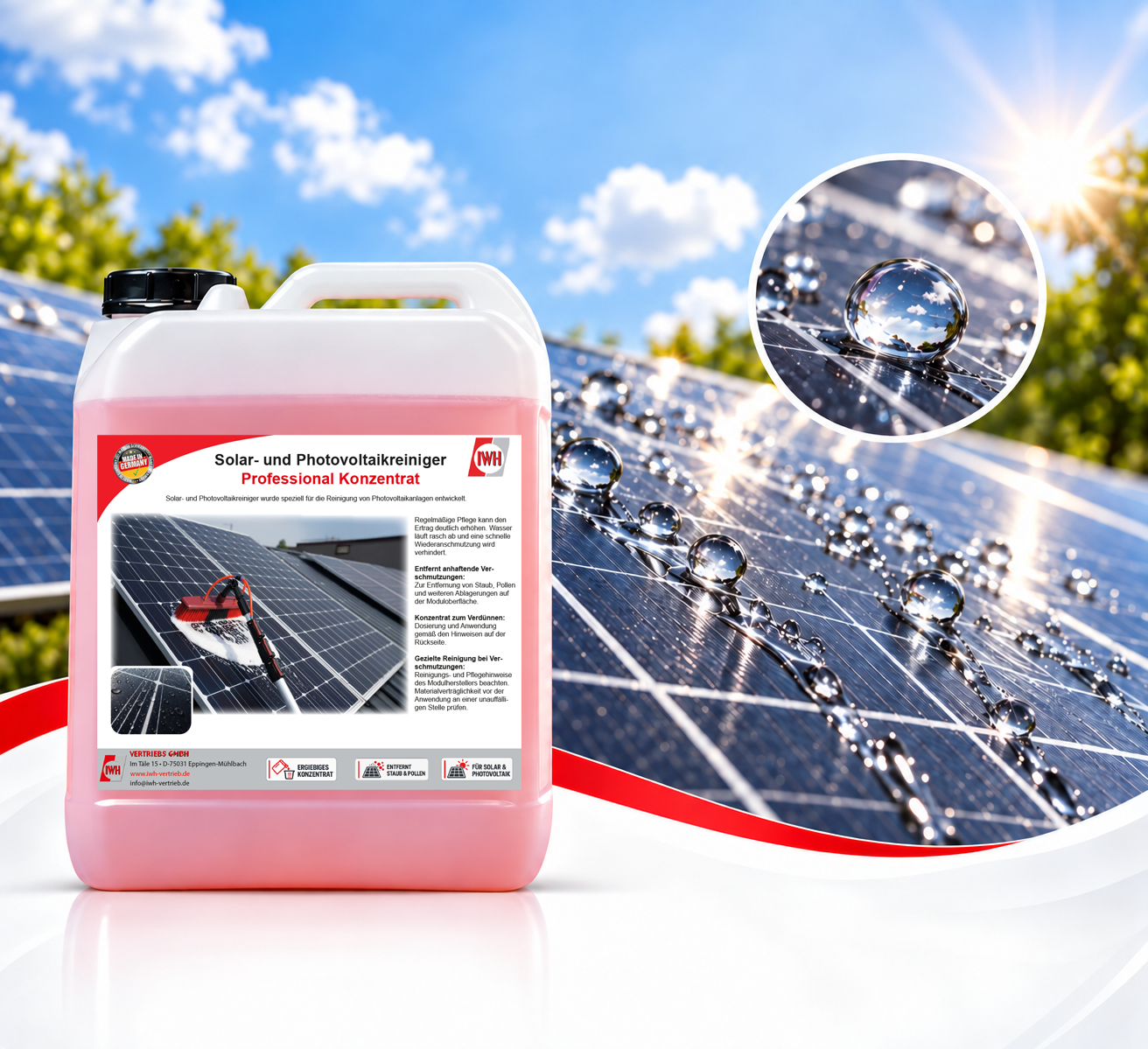 Solar- und Photovoltaikreiniger "Konzentrat" 5 Liter