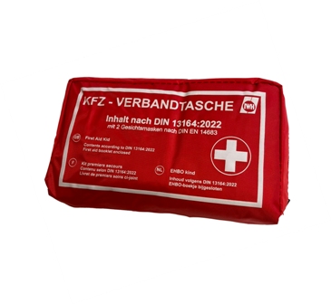 KFZ-Verbandtasche "rot" DIN 13164:2022