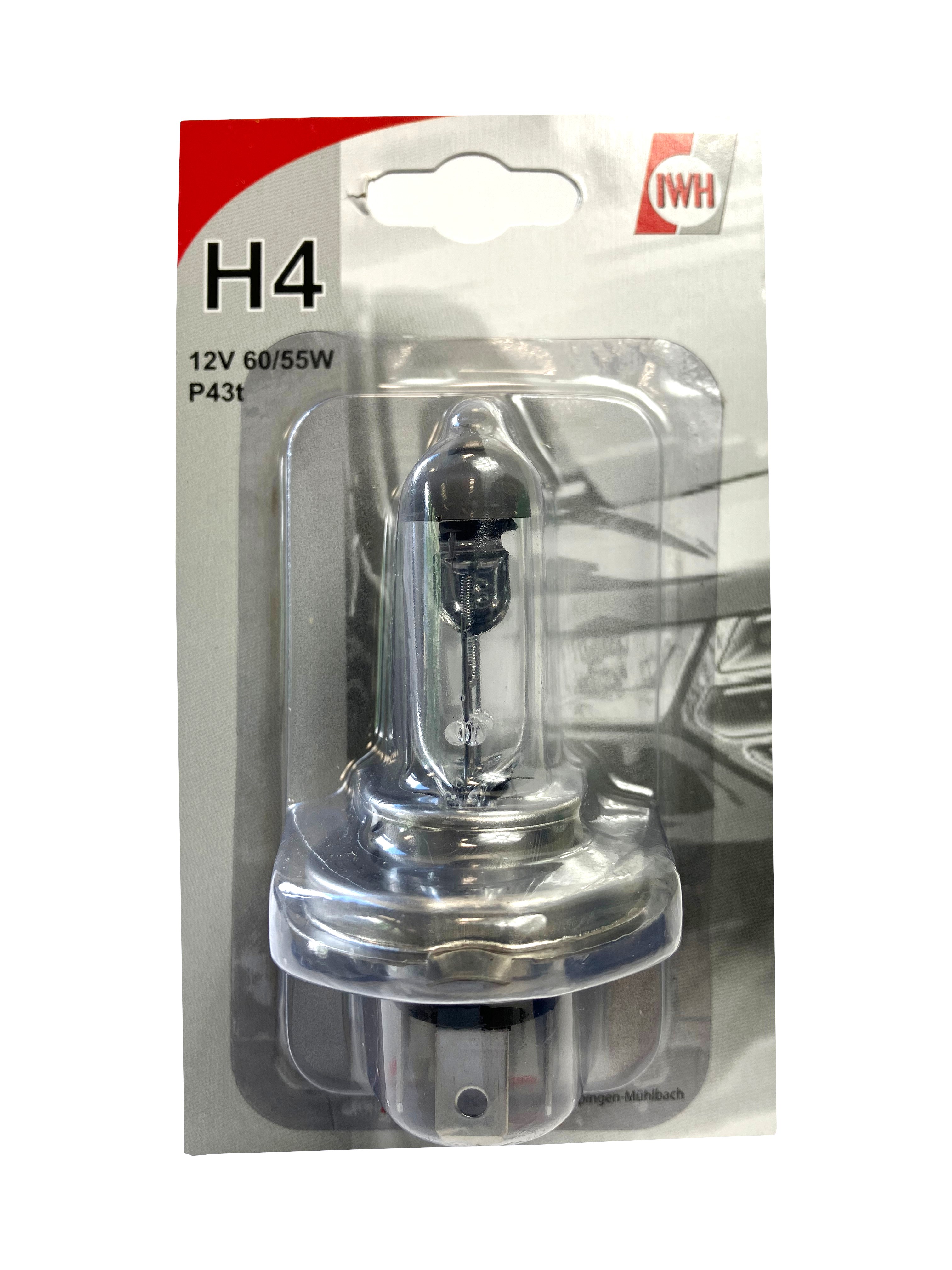 H4  Halogenlampe 12V 60/55W P43t