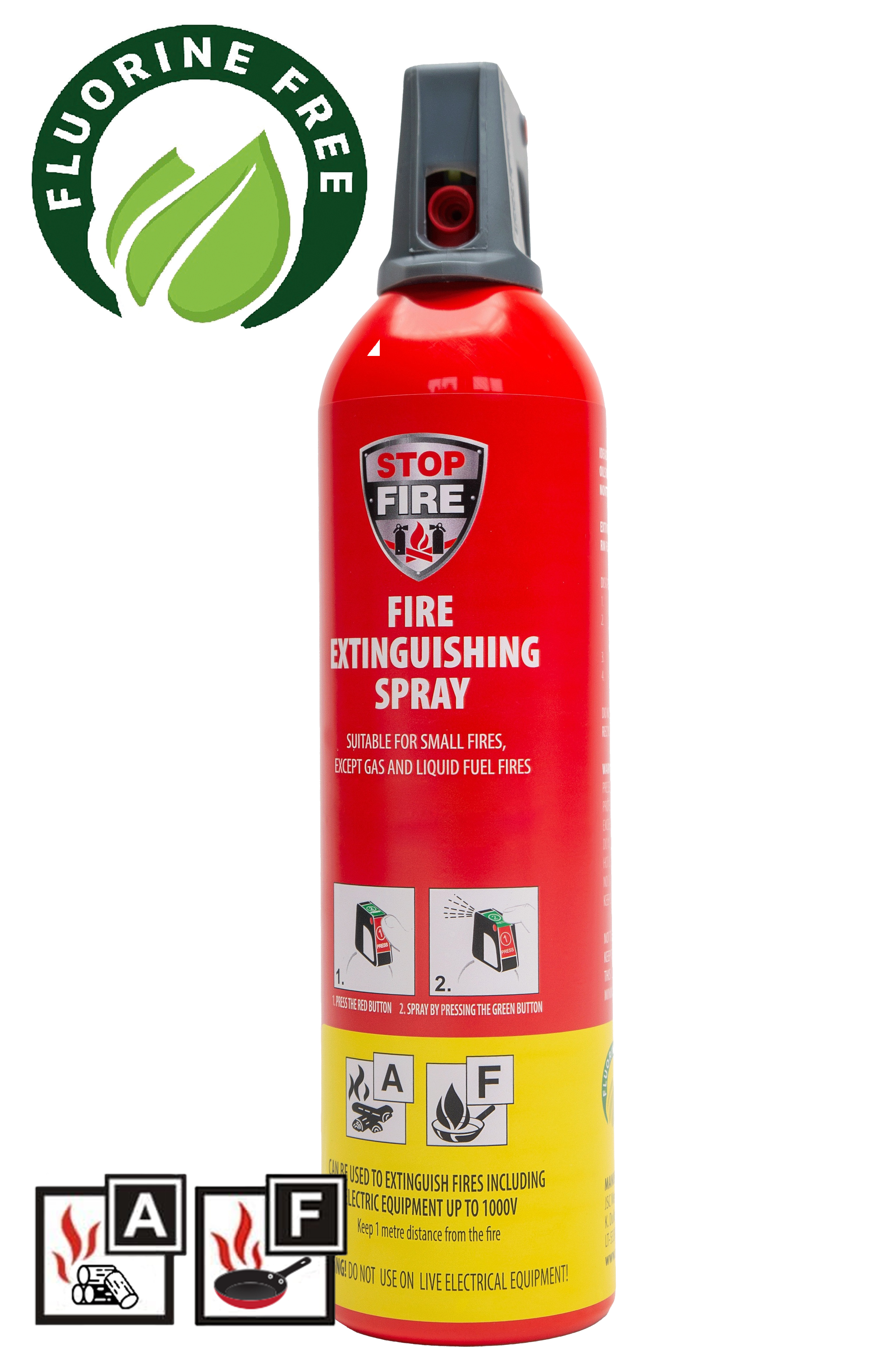Feuerlöschspray 750 ml ohne Fluor  für Camping, Auto, Haus und Freizeit