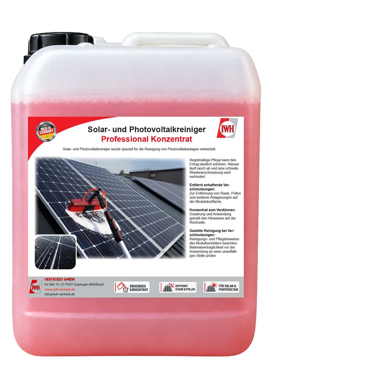 Solar- und Photovoltaikreiniger "Konzentrat" 5 Liter