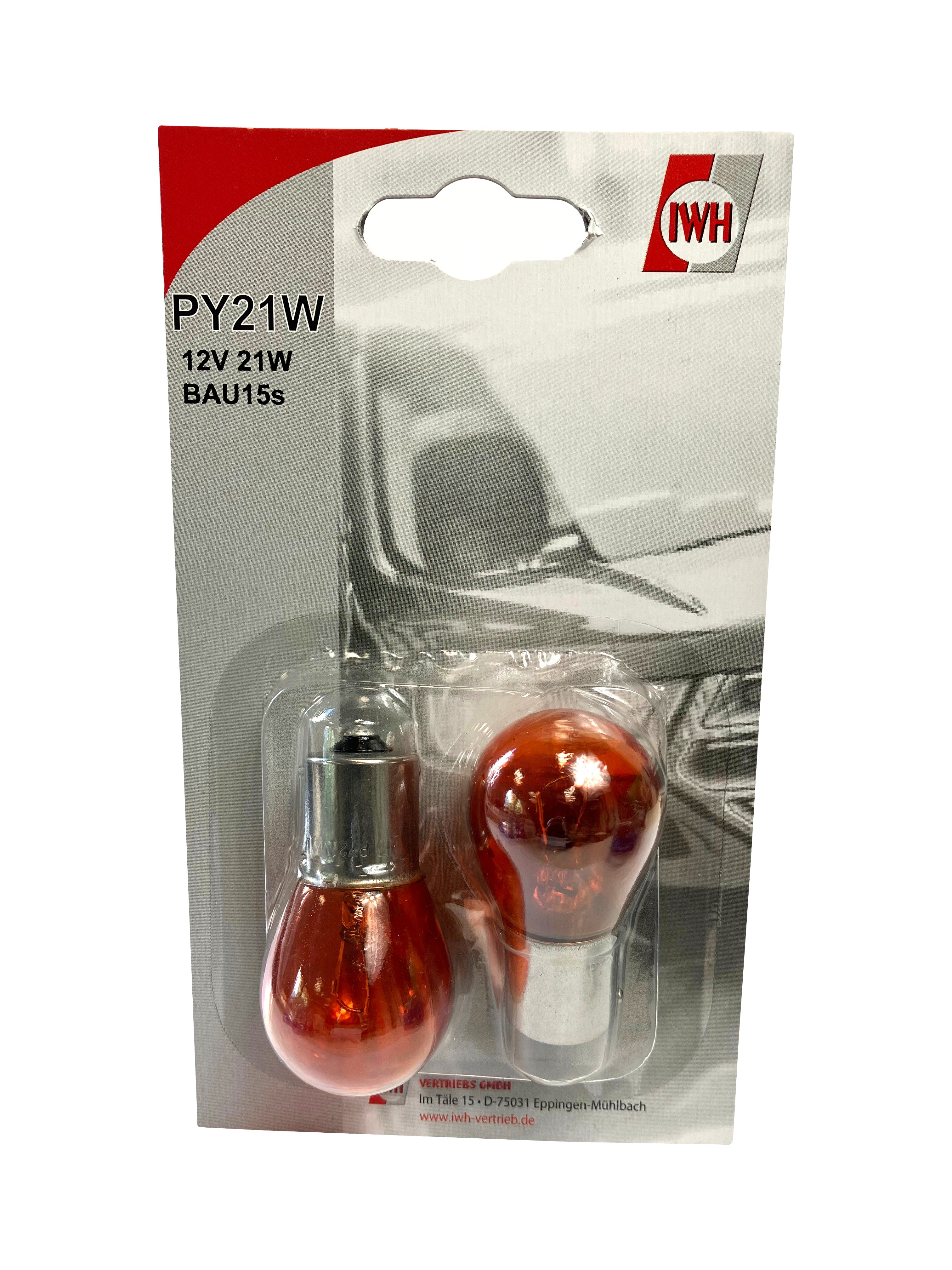 PY21W  Kugellampe 12V 21W BAU15s  gelb