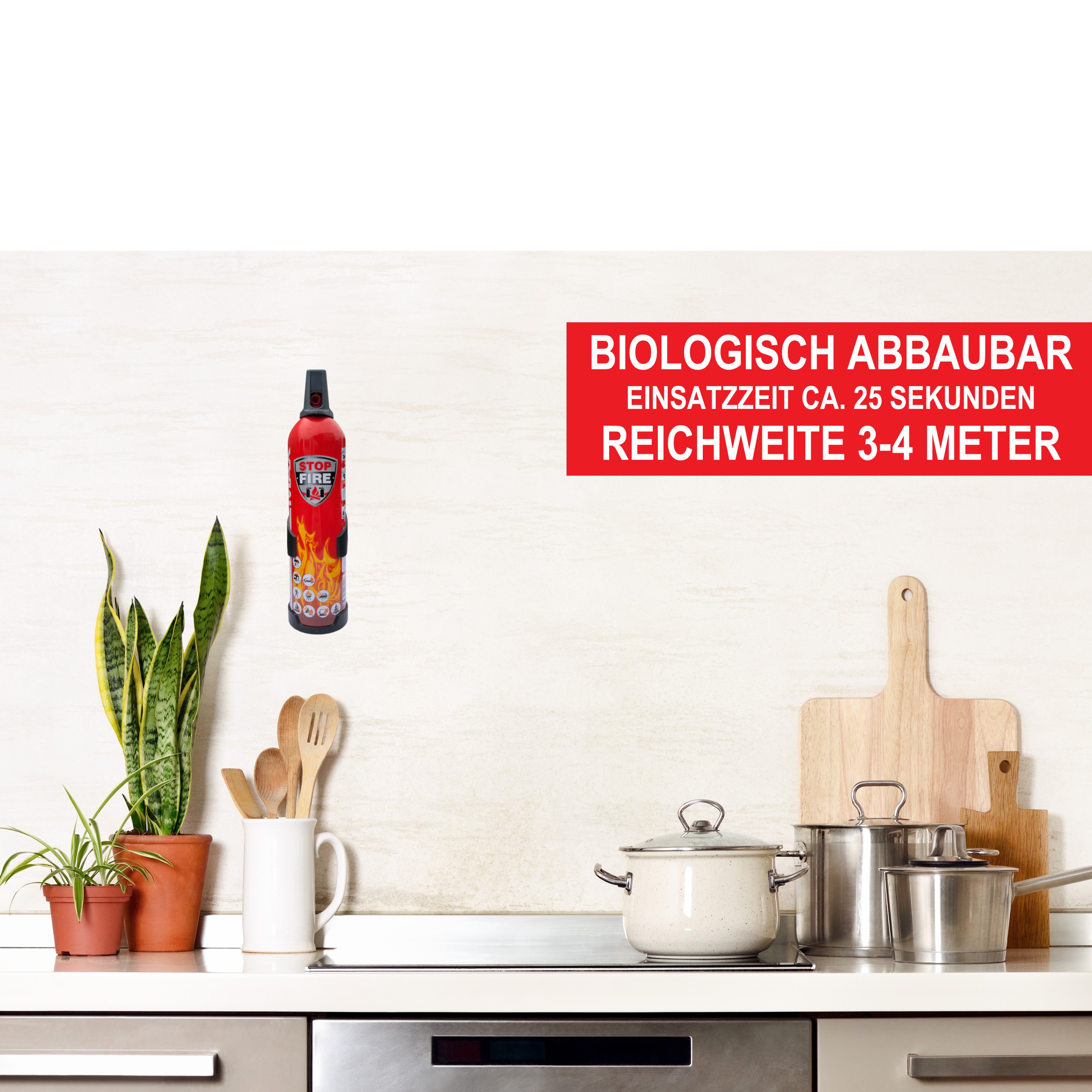 Halter für Feuerlöschspray 750ml schwarz