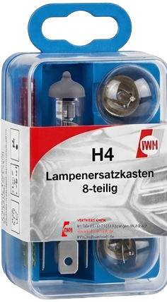 Lampenersatzkasten H4 8-teilig 