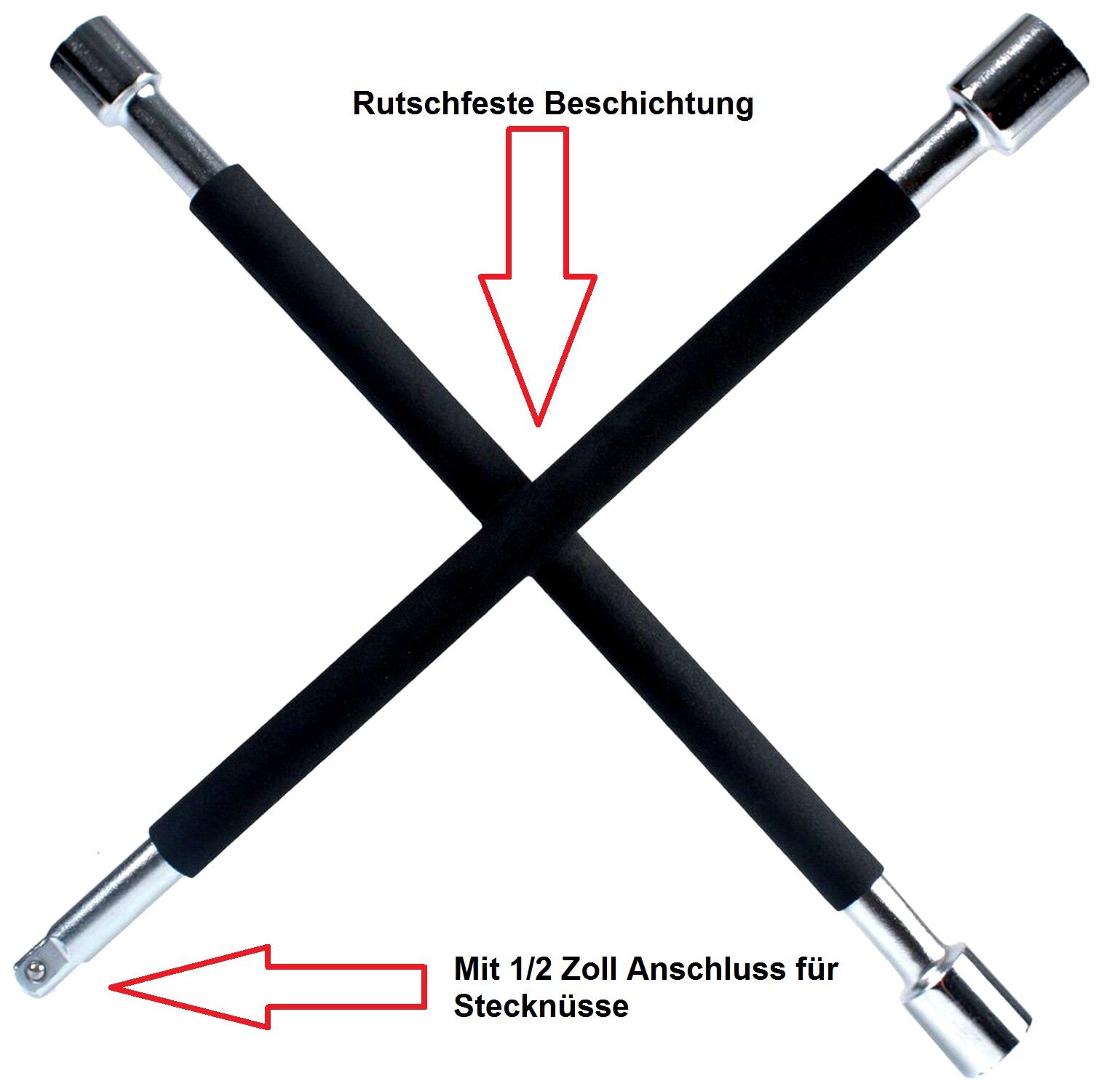 Profi Kreuzschlüssel gummiert