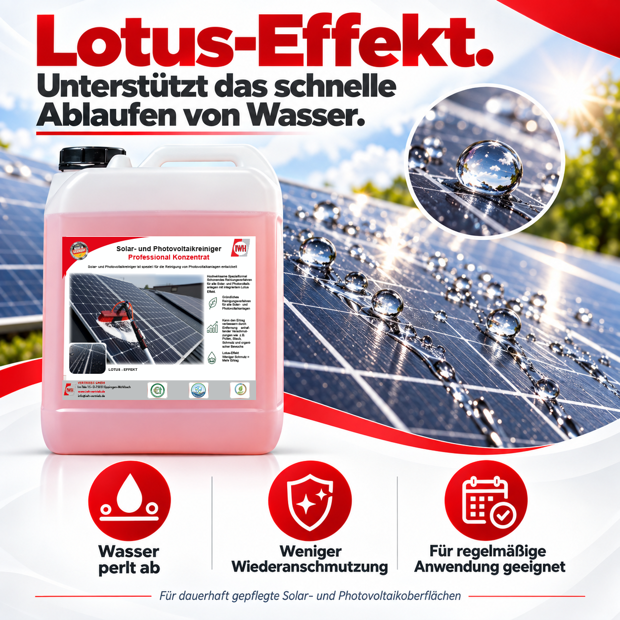 Solar- und Photovoltaikreiniger "Konzentrat" 5 Liter