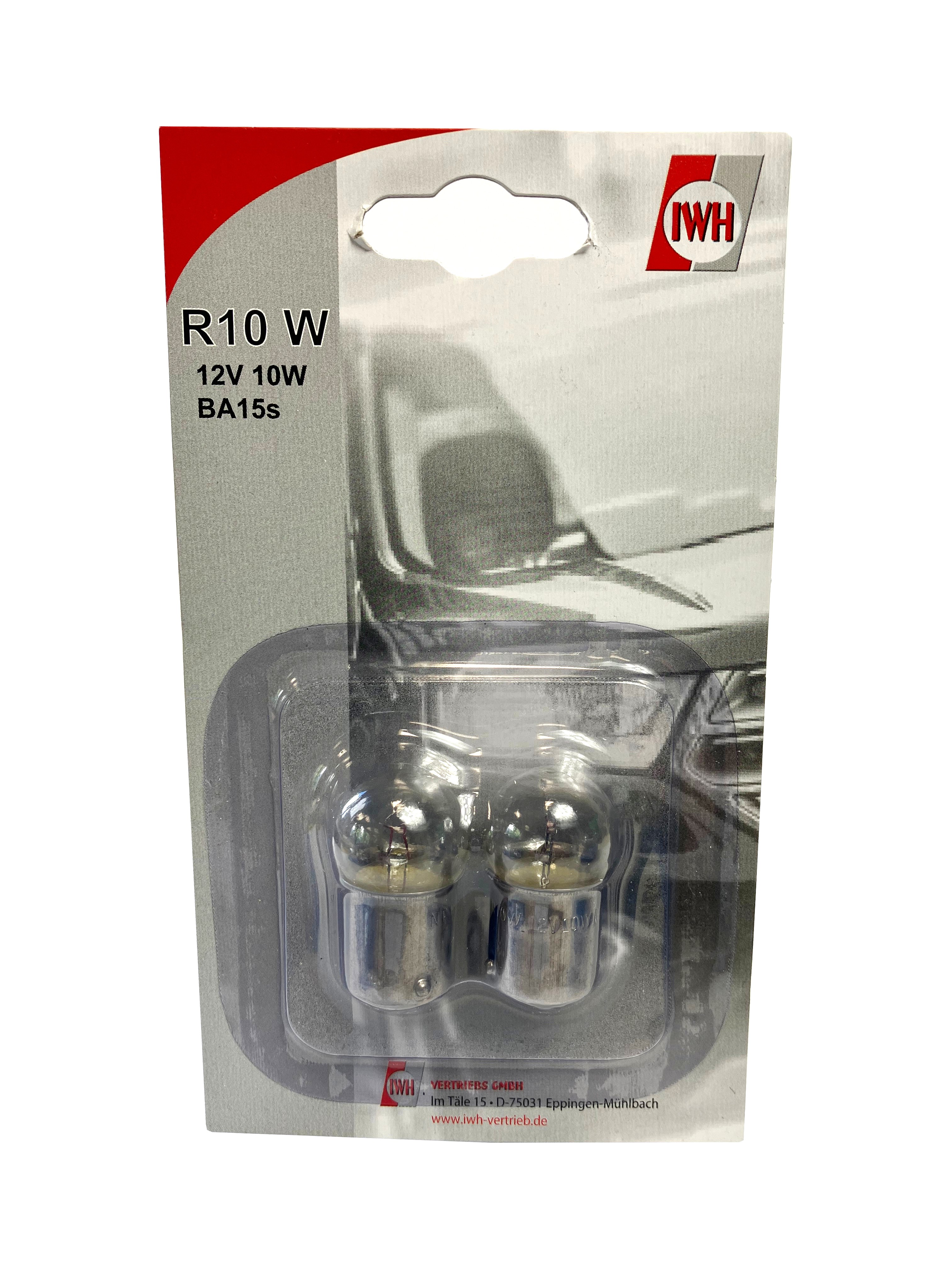 R10W  Kugellampe 12V 10W BA15s