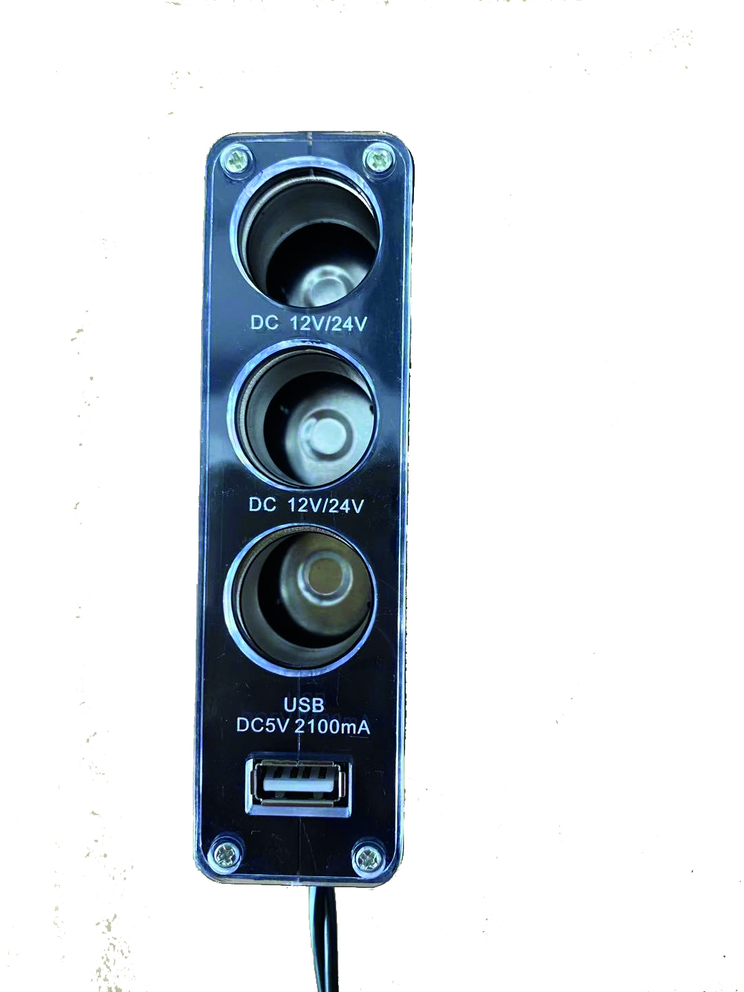 3-fach Steckdose mit USB-Ladeport 12/24 Volt